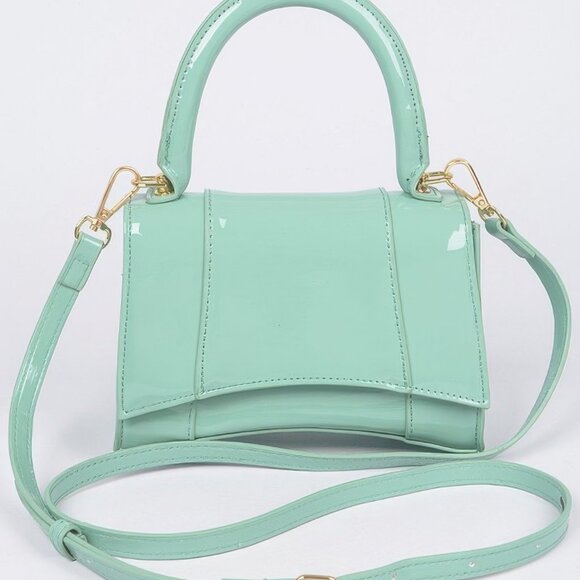 Enamel Top Handle Bag - Picture 3 of 7